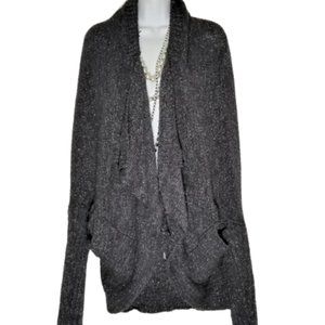 Grey w/h silver thread oversized cardigan/sweater